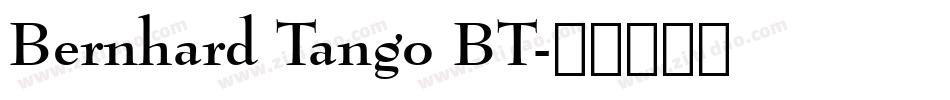 Bernhard Tango BT字体转换